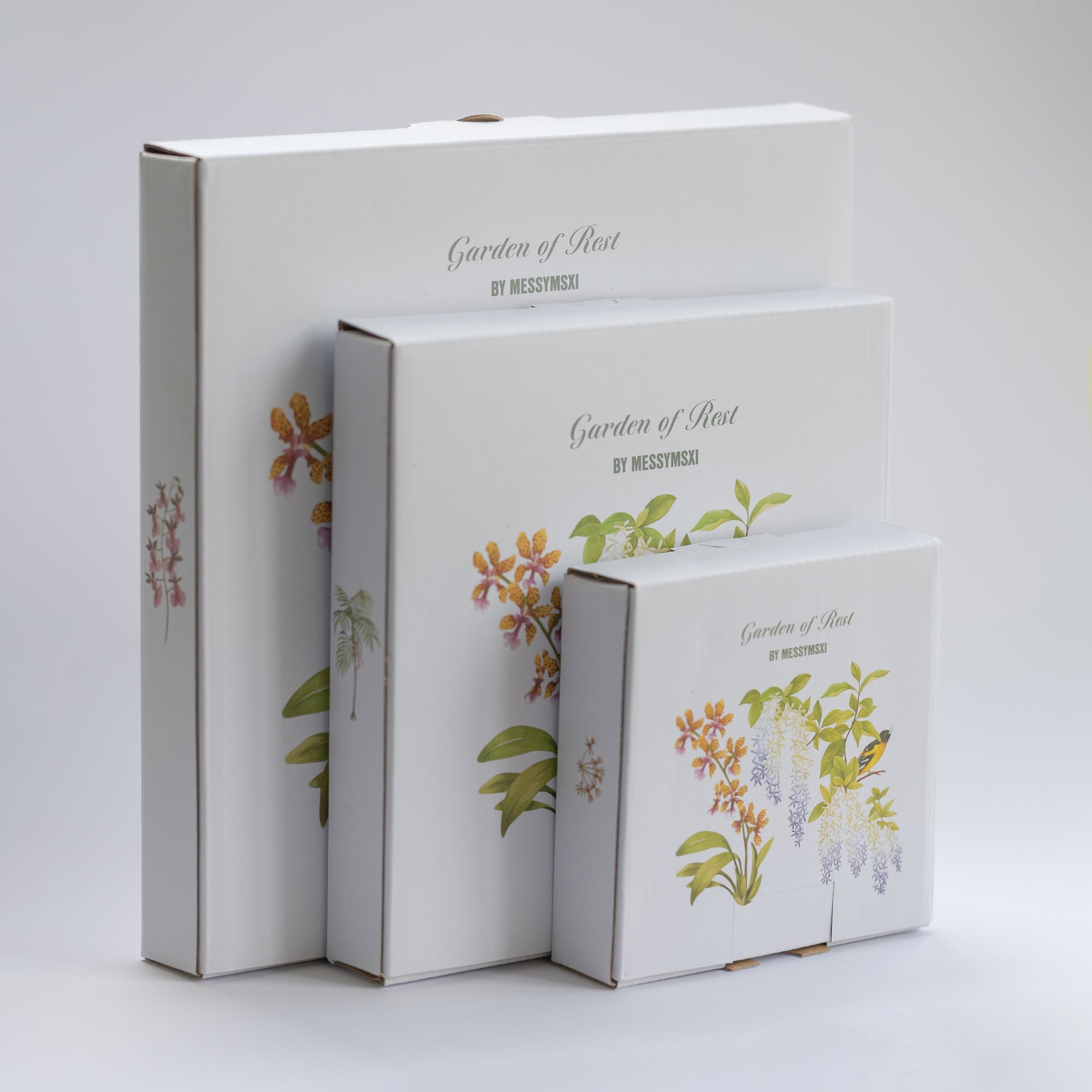 The Garden of Rest - 3 Piece Yellow Orchid Set