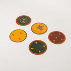 Set of 5 Paper Coasters (Dashavatara Ganlita 1-5 Playing Cards Collection)