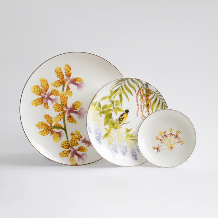 The Garden of Rest - 3 Piece Yellow Orchid Set